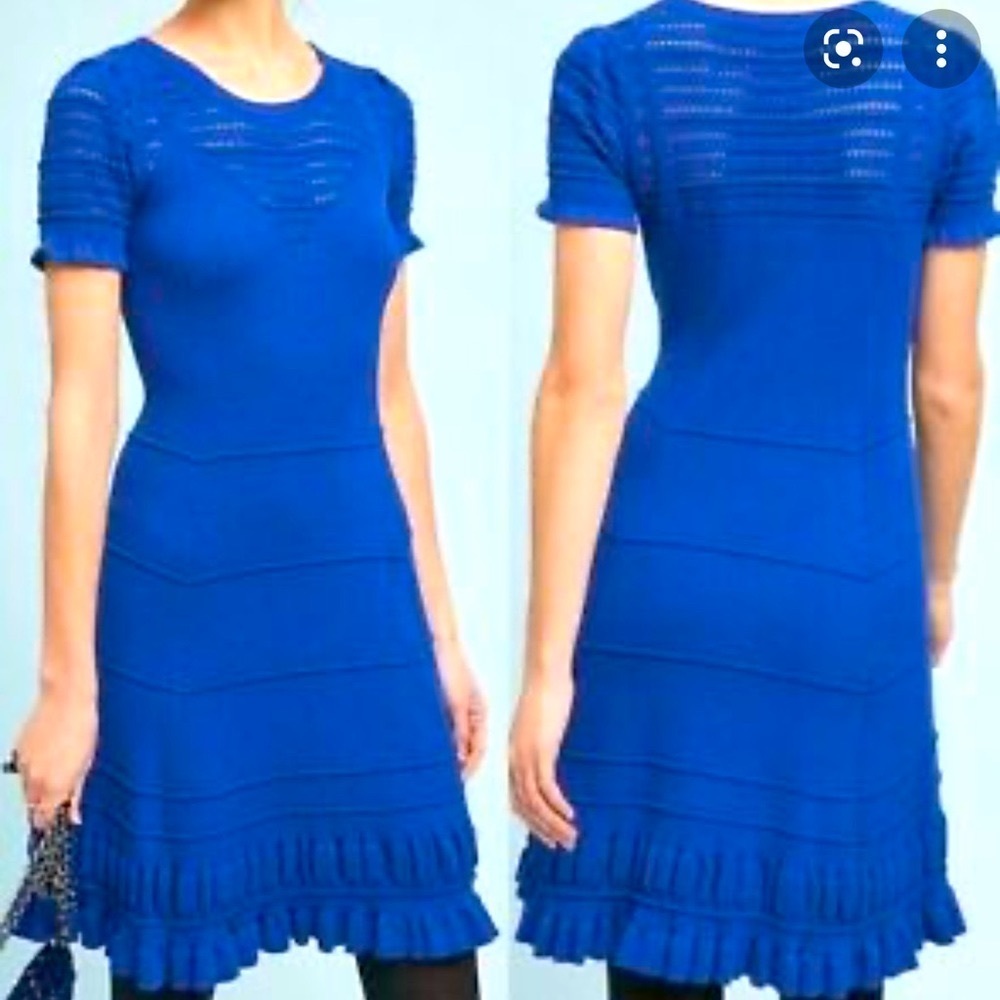 Anthropologie Maeve Promenade Cobalt Blue Dress